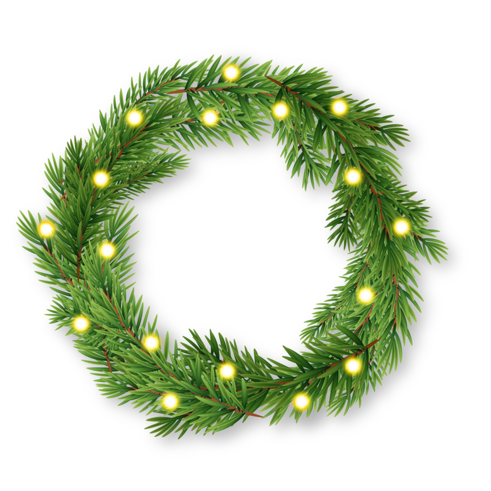 Green Christmas Pine Wreath 11720986 PNG
