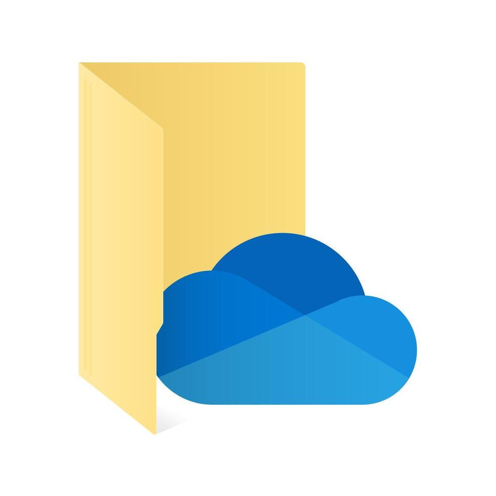 Carpeta de computadora de archivo con icono de nube almacenamiento en la nube vector