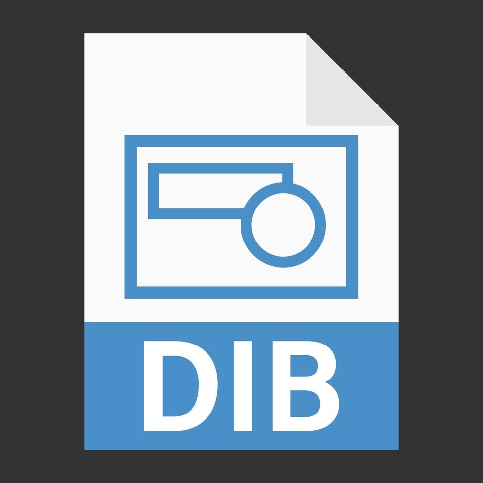 diseño plano moderno de icono de archivo dib para web vector