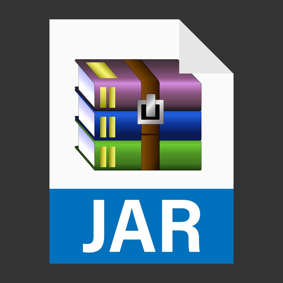 diseño plano moderno de icono de archivo de archivo jar para web vector