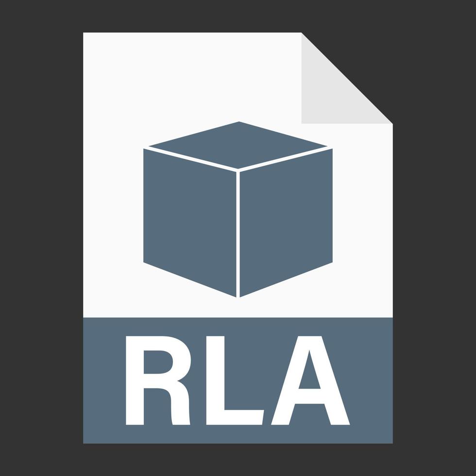 Modern flat design of RLA file icon for web vector