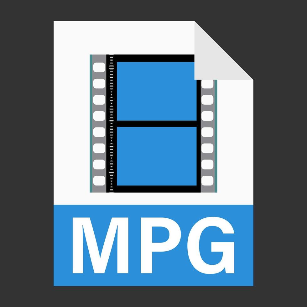 Modern flat design of MPG illustration file icon for web vector