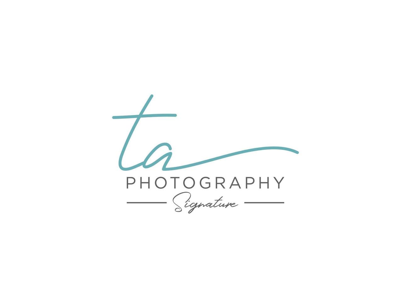 Letter TA Signature Logo Template Vector