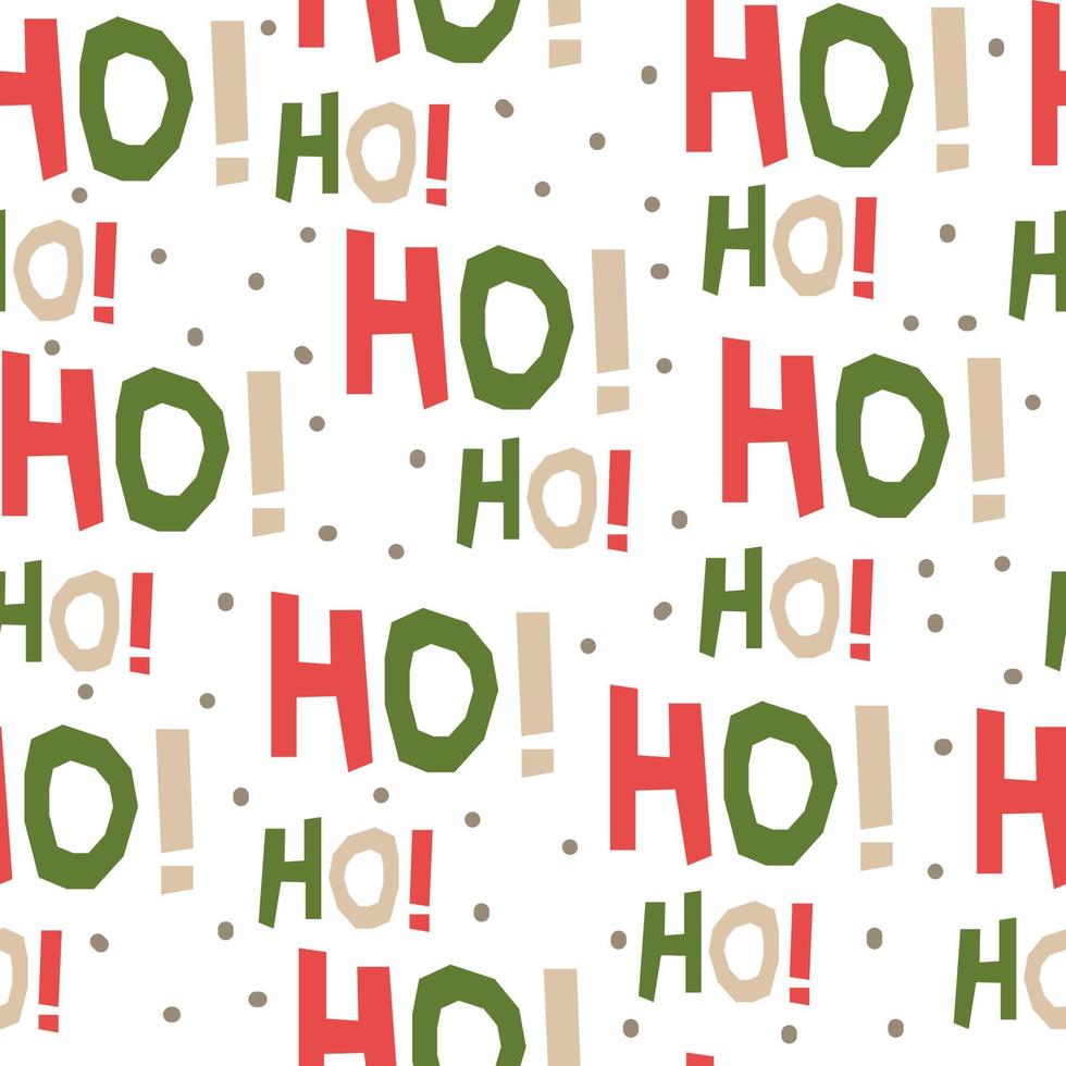 Seamless Christmas Pattern with Message vector