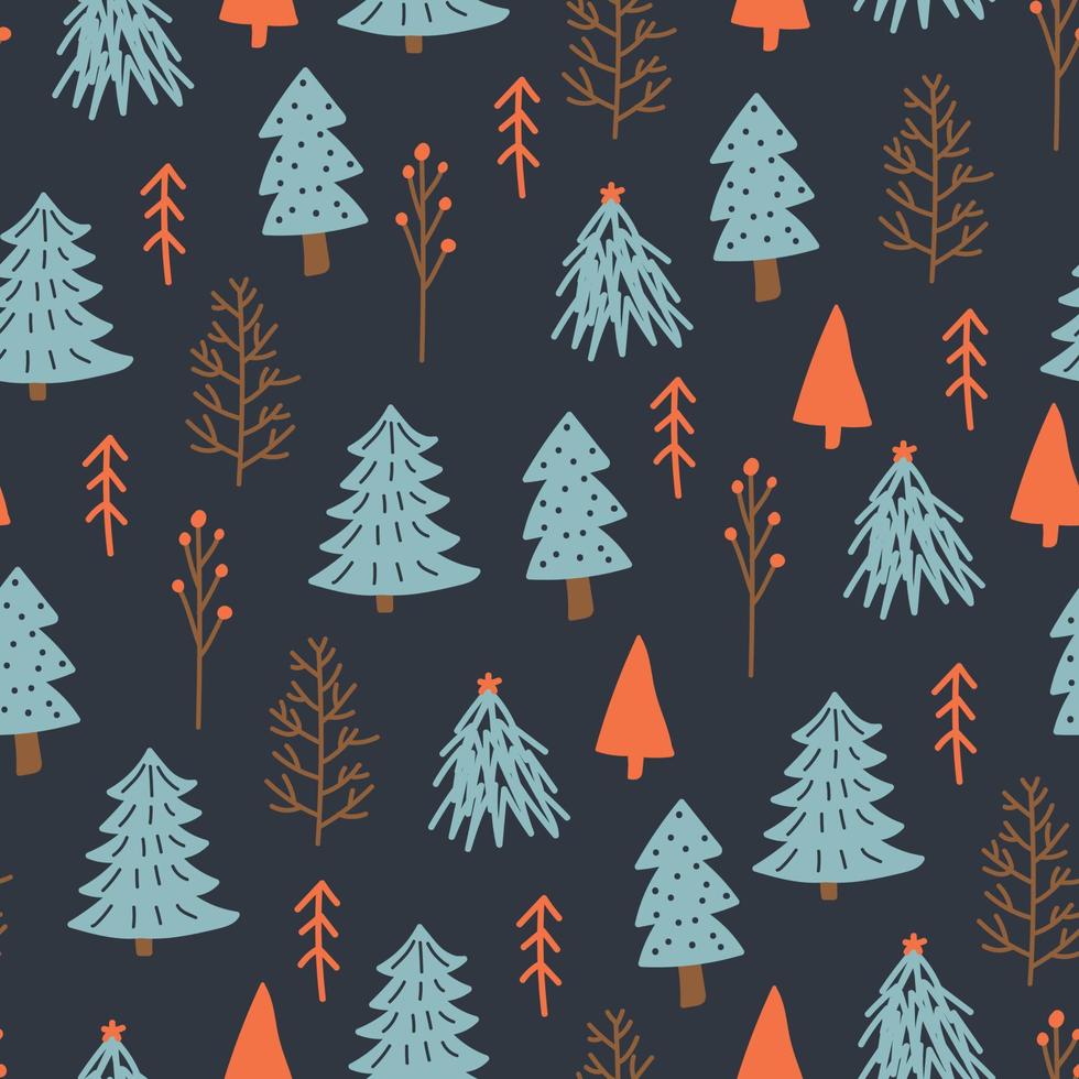 Christmas Trees Pattern vector