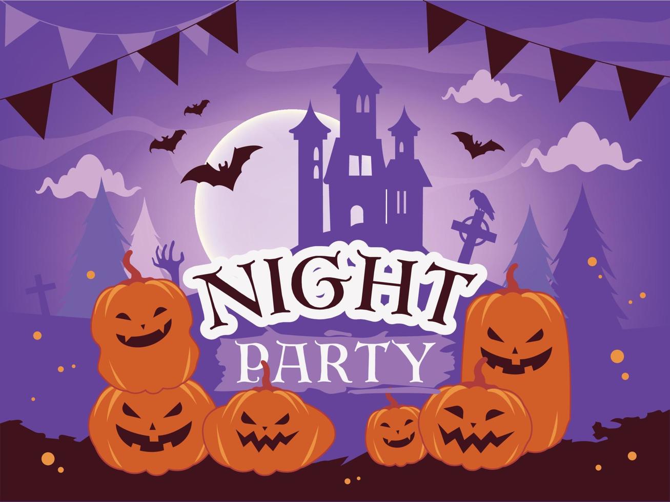 Pumpkin Party background vector