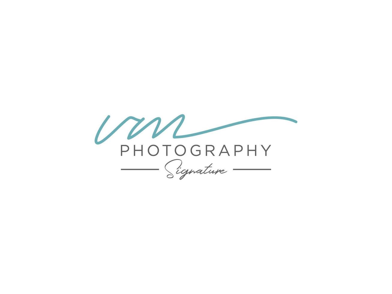 Letter VM Signature Logo Template Vector