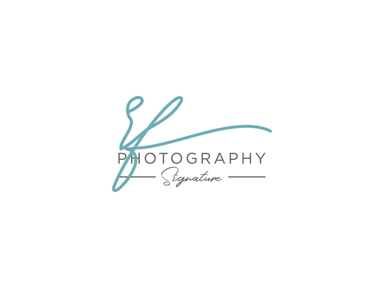 Letter RF Signature Logo Template Vector