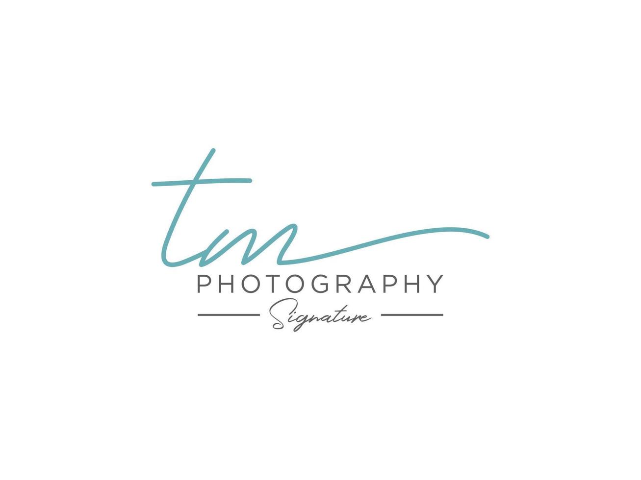 Letter TM Signature Logo Template Vector