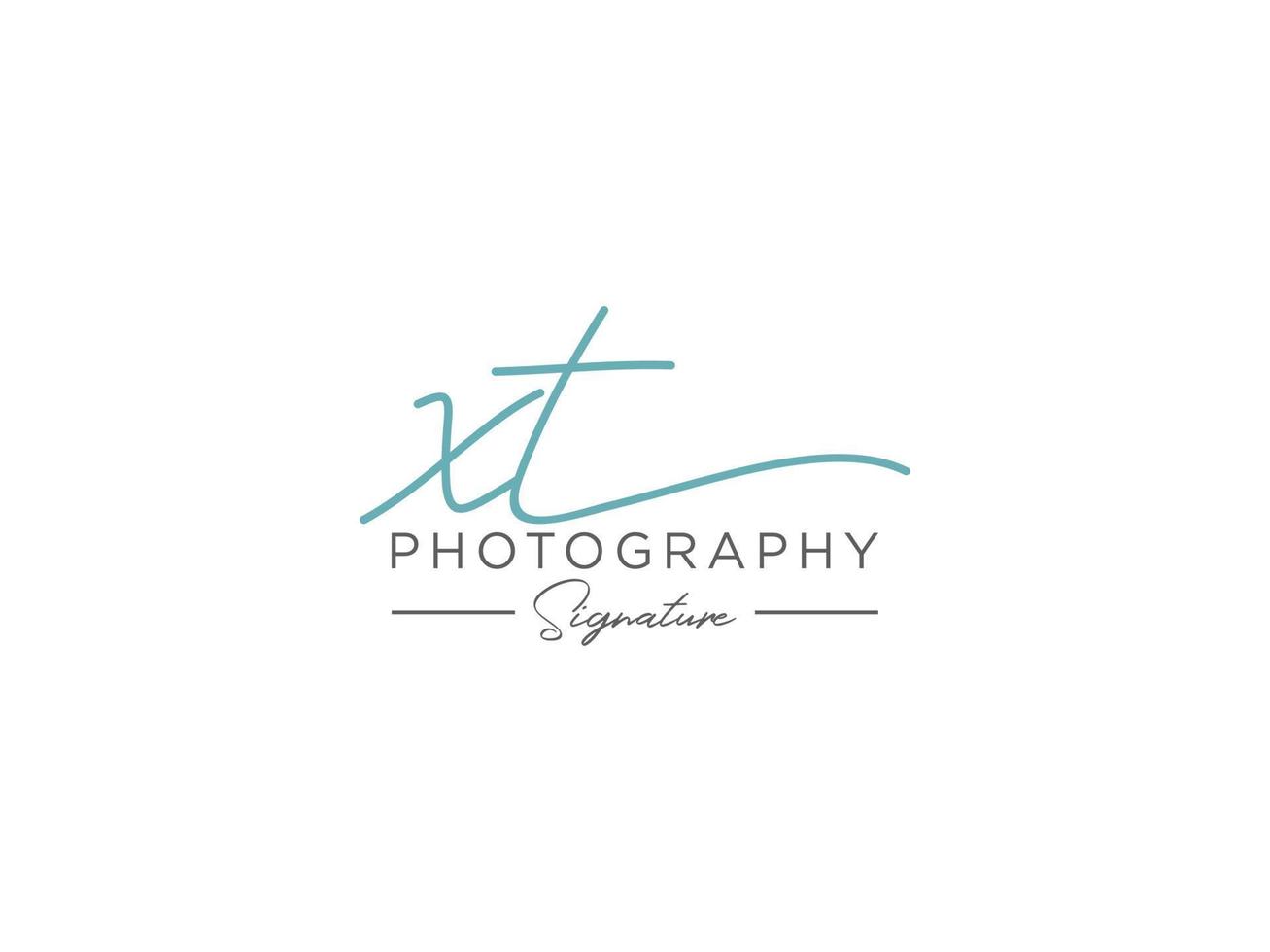 Letter XT Signature Logo Template Vector