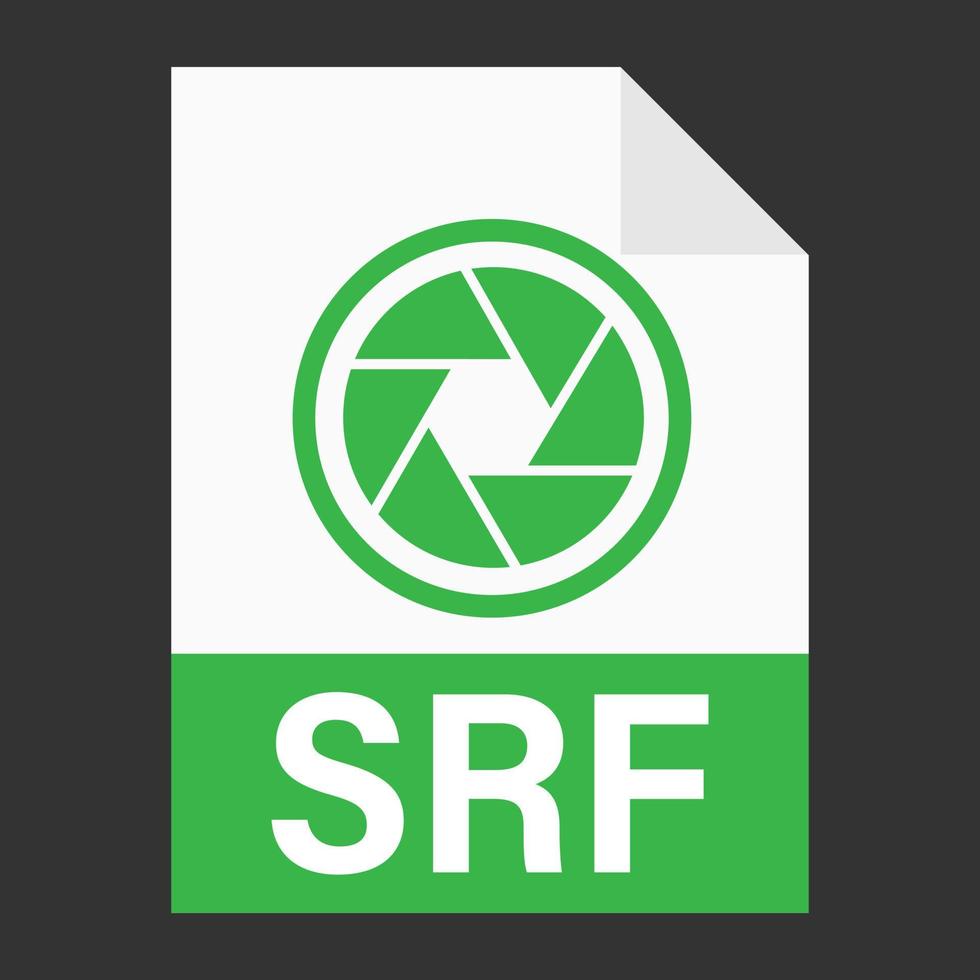 Modern flat design of SRF file icon for web vector