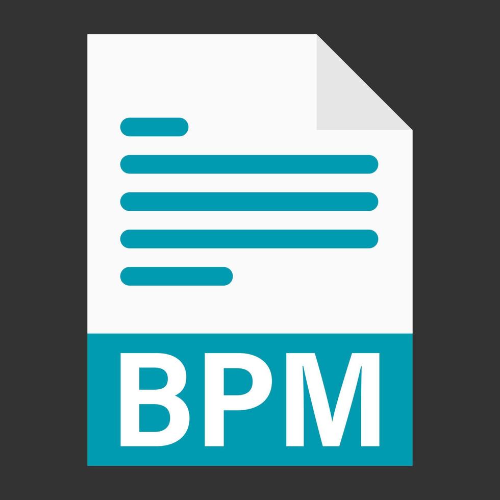 Modern flat design of BPM file icon for web vector