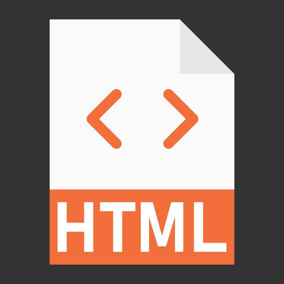 Modern flat design of HTML file icon for web 11721486 Vector Art at ...