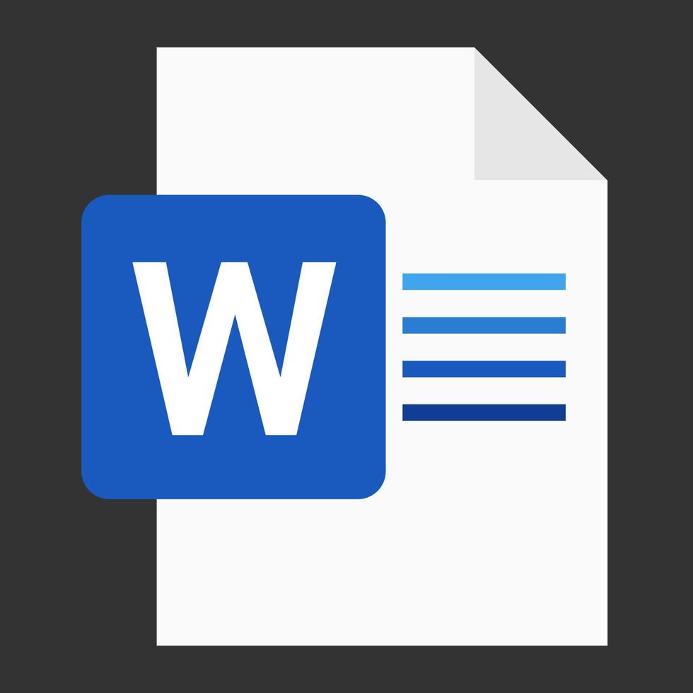 Modern flat design of logo DOC file icon vector
