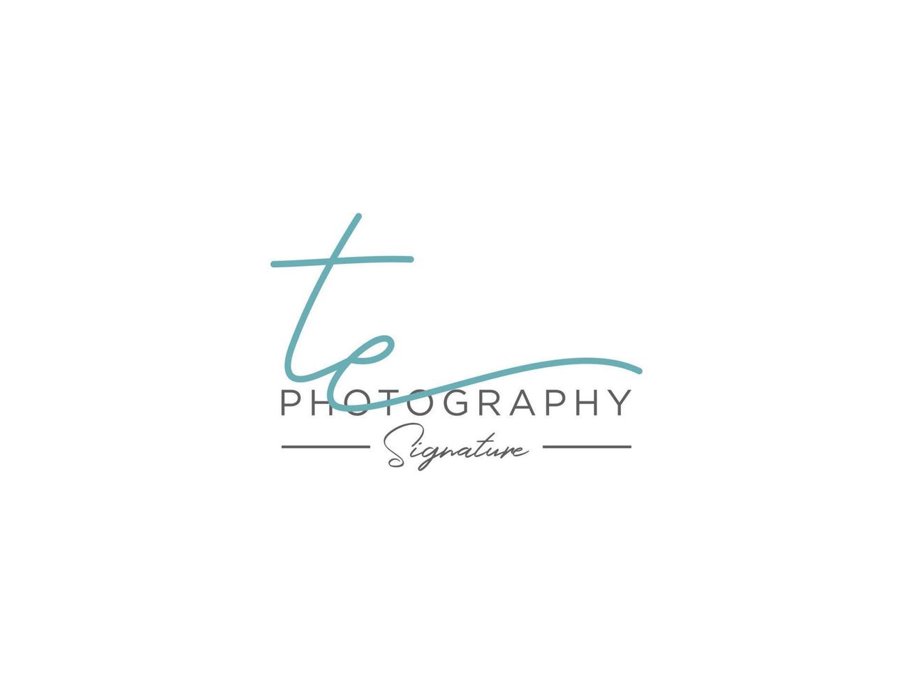 Letter TE Signature Logo Template Vector