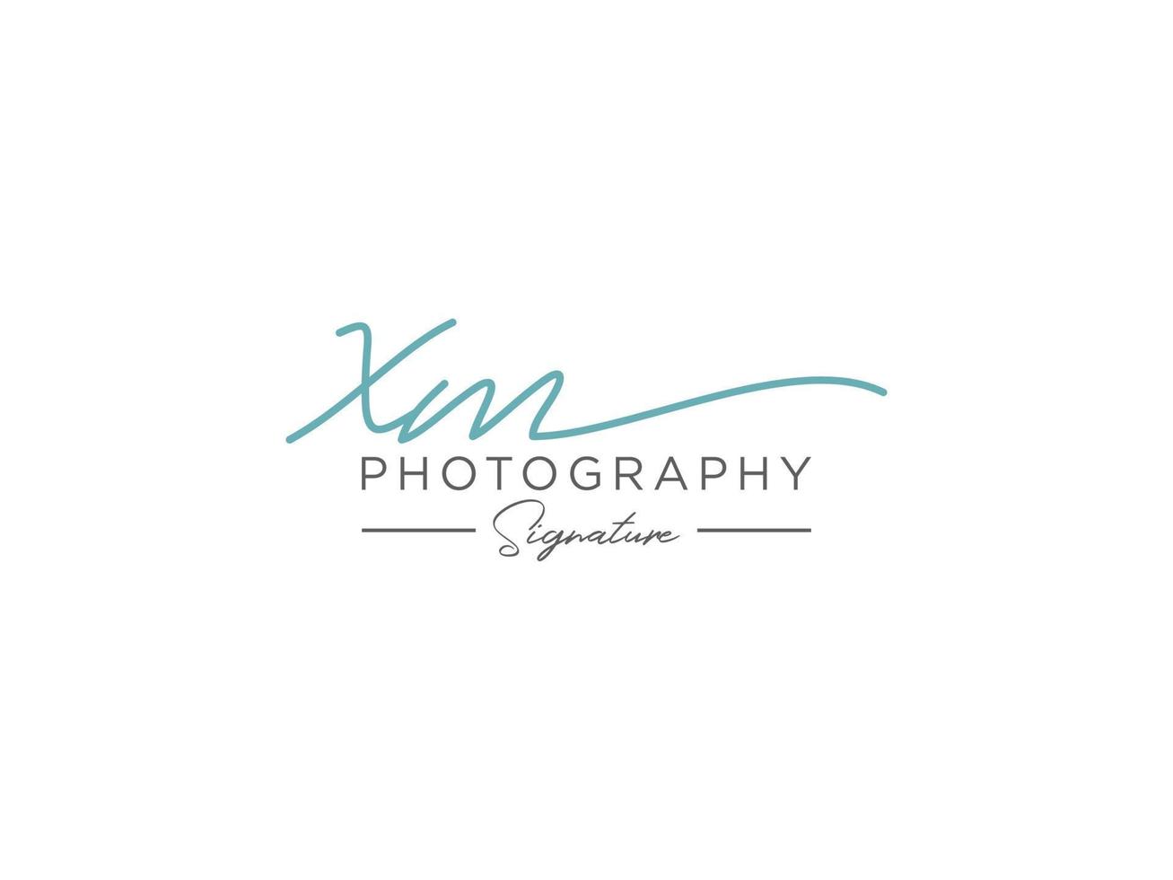 Letter XM Signature Logo Template Vector