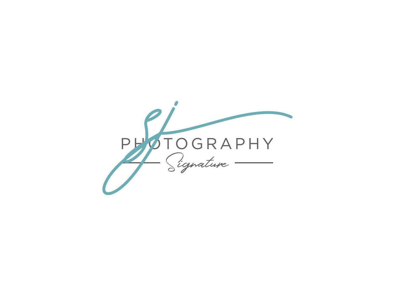 Letter SJ Signature Logo Template Vector