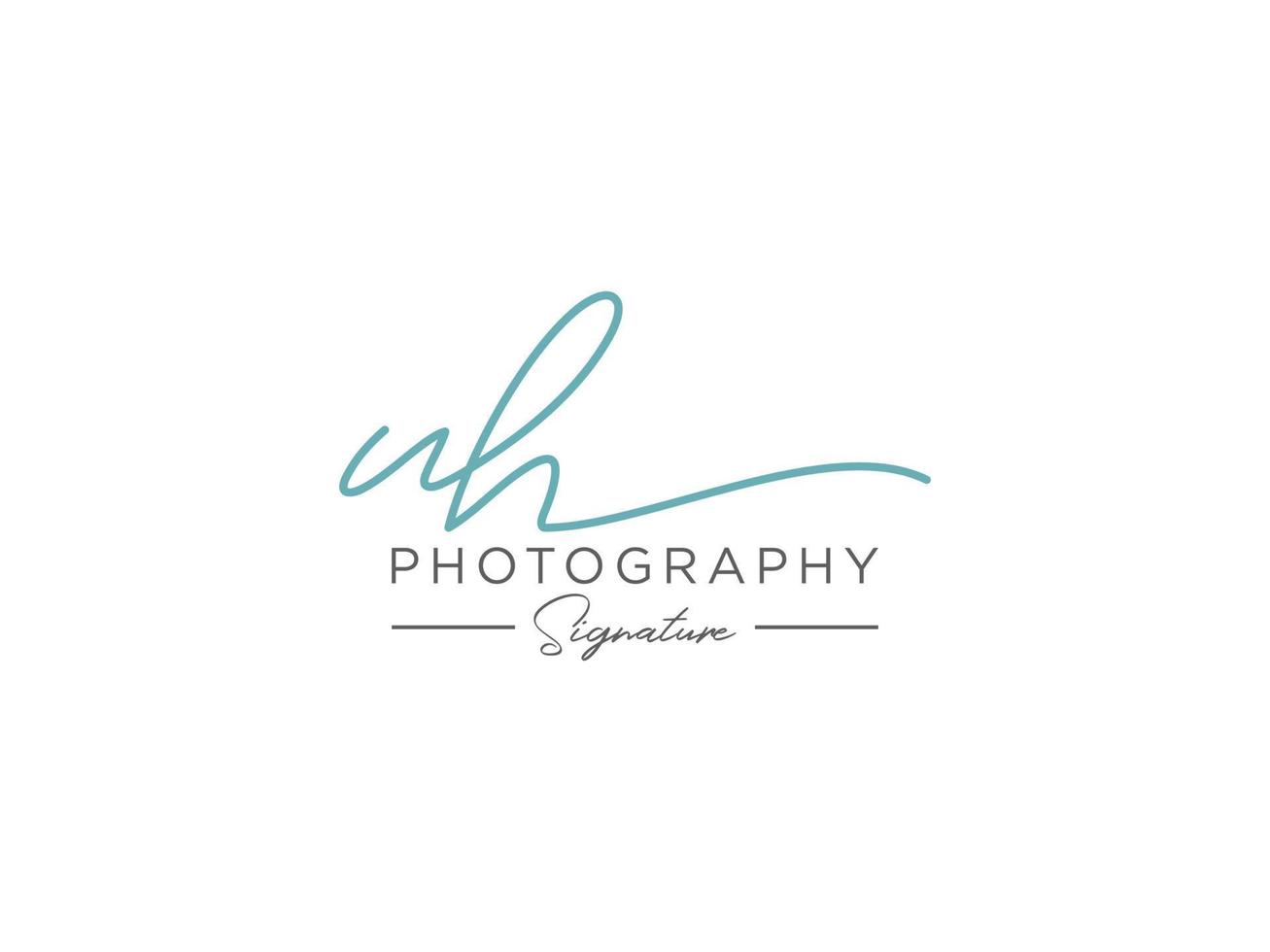 Letter UH Signature Logo Template Vector