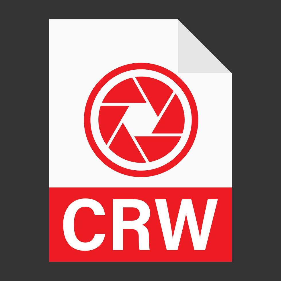 Modern flat design of CRW file icon for web vector