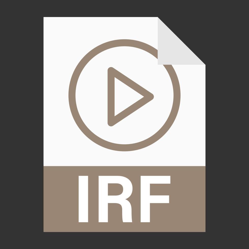 Modern flat design of IRF file icon for web vector