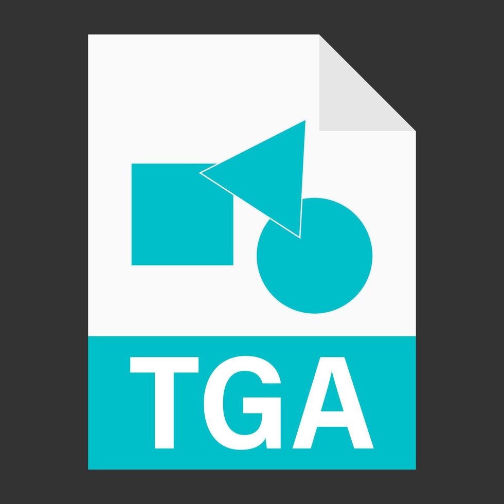 Modern flat design of TGA file icon for web vector