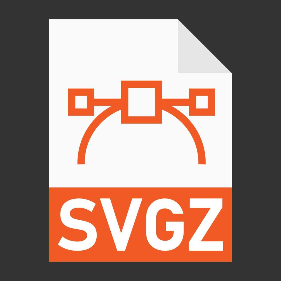 Modern flat design of SVGZ file icon for web vector