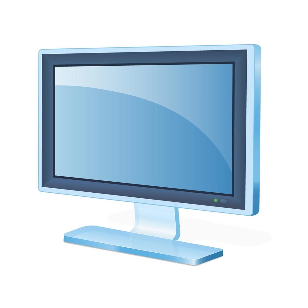 icono de monitor o pantalla para computadora personal o unidad de sistema vector