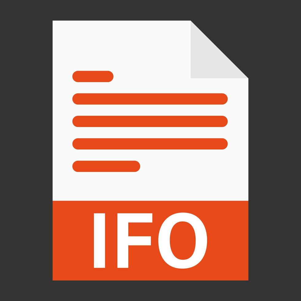 Modern flat design of IFO file icon for web vector