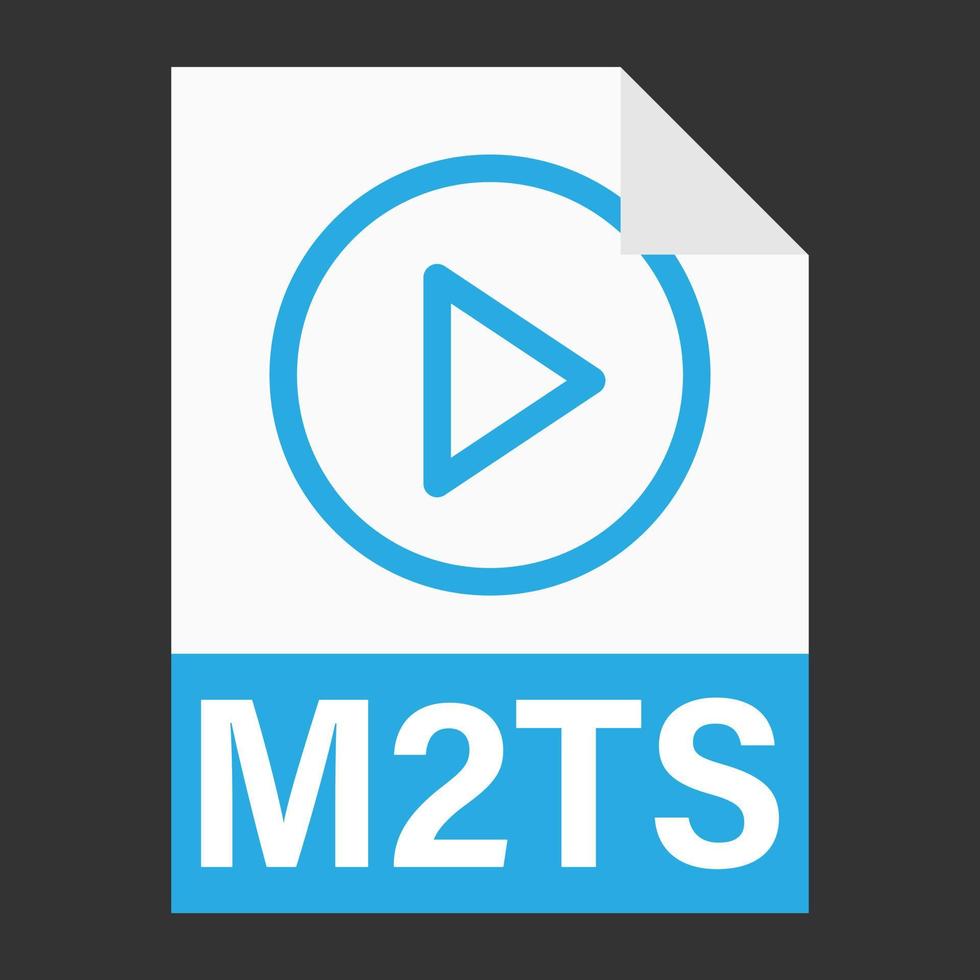 Modern flat design of M2TS file icon for web vector