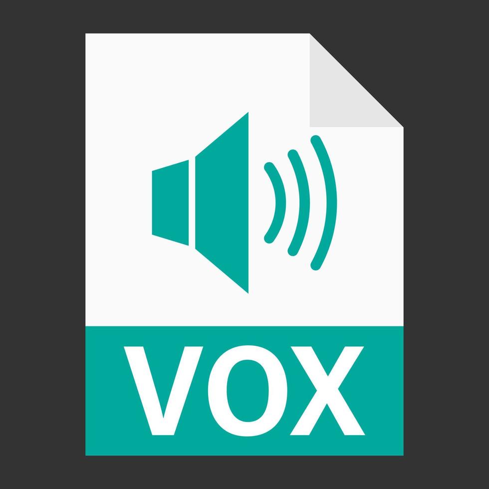 Modern flat design of VOX file icon for web vector