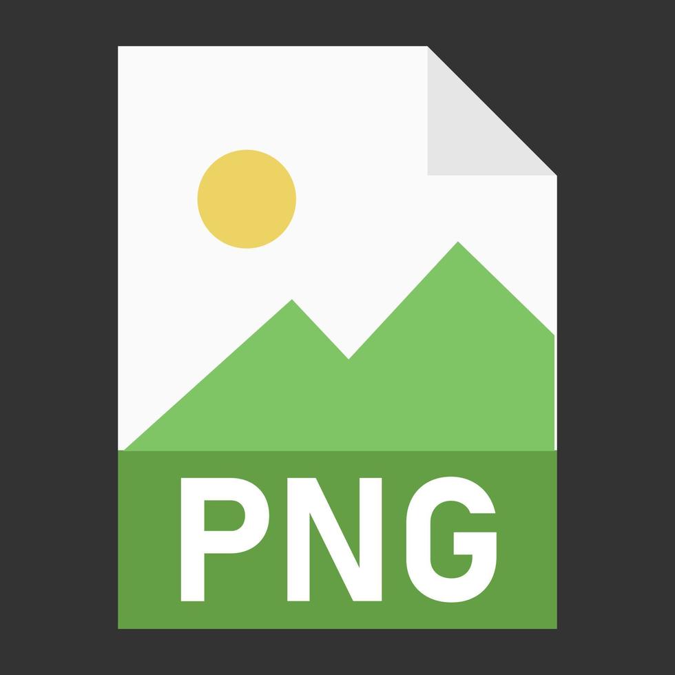 Modern flat design of PNG file icon for web vector