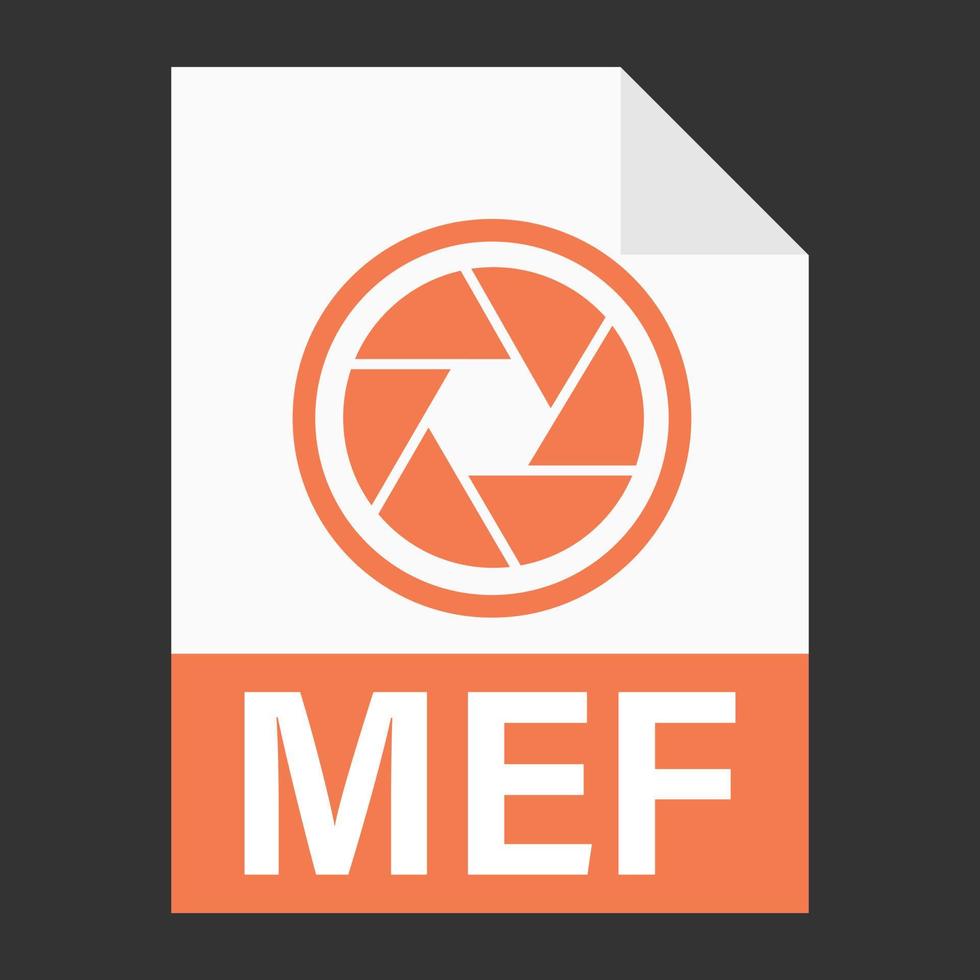 Modern flat design of MEF file icon for web vector