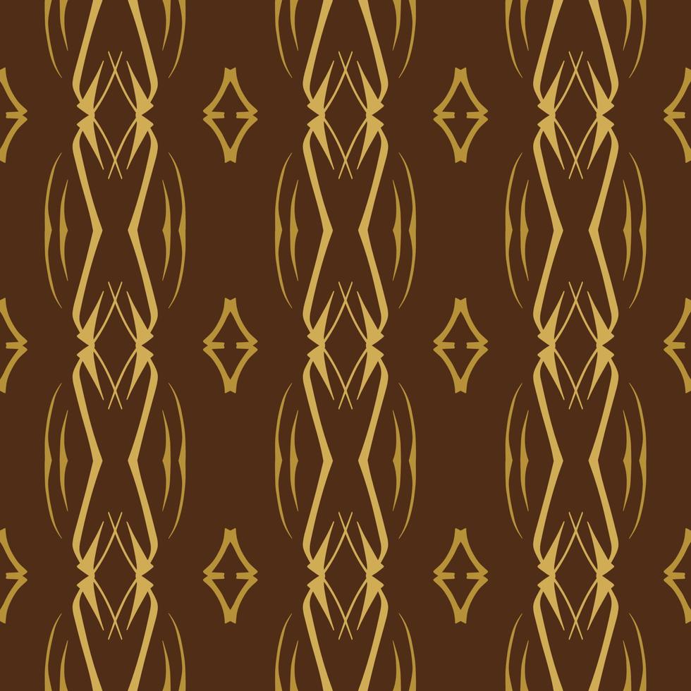 Luxury brown geometric pattern design with tribal shape elements. Ideal for fabric design, paper print and web backdrop. vector