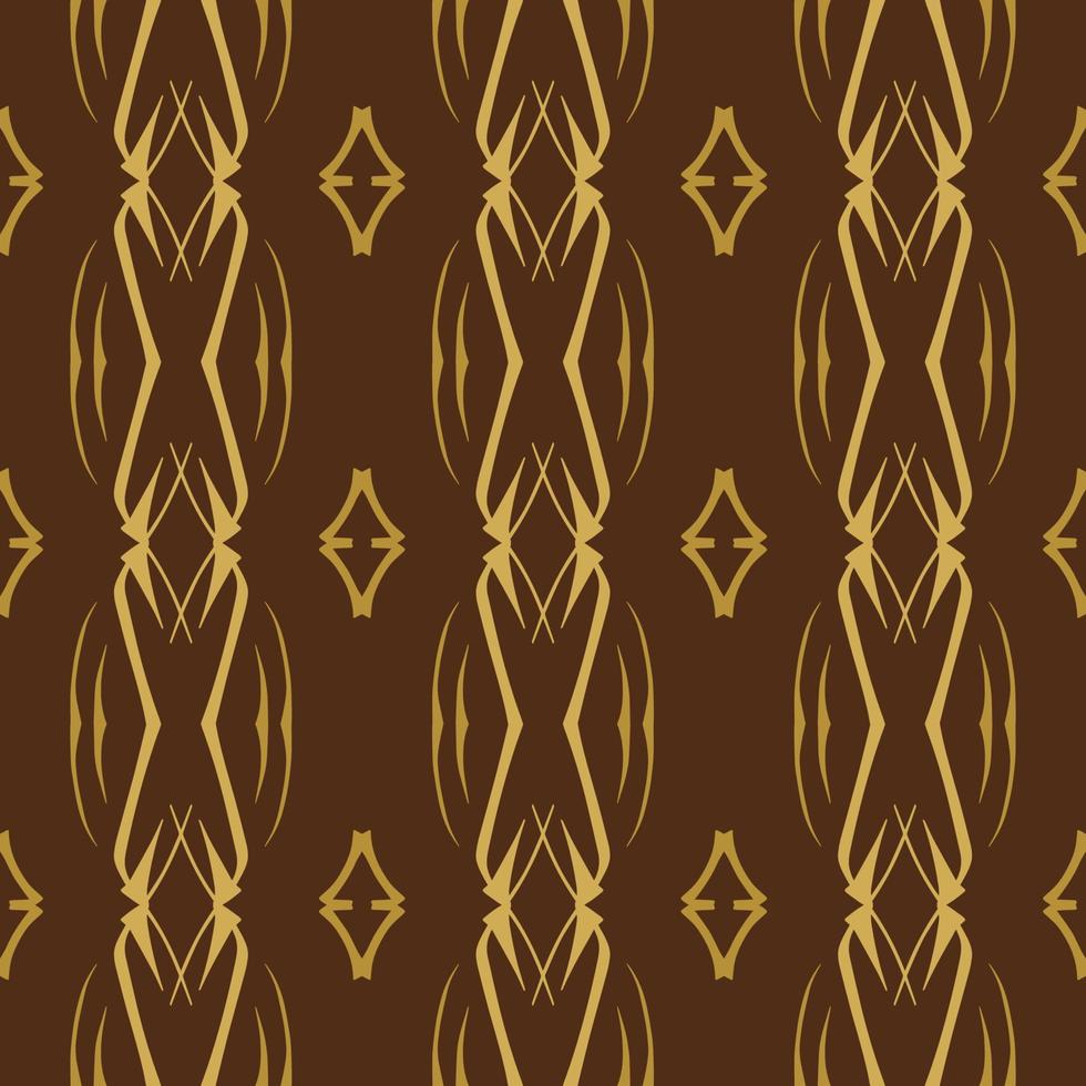 diseño de patrón geométrico marrón de lujo con elementos de forma tribal. ideal para el diseño de telas, la impresión en papel y el fondo web. vector