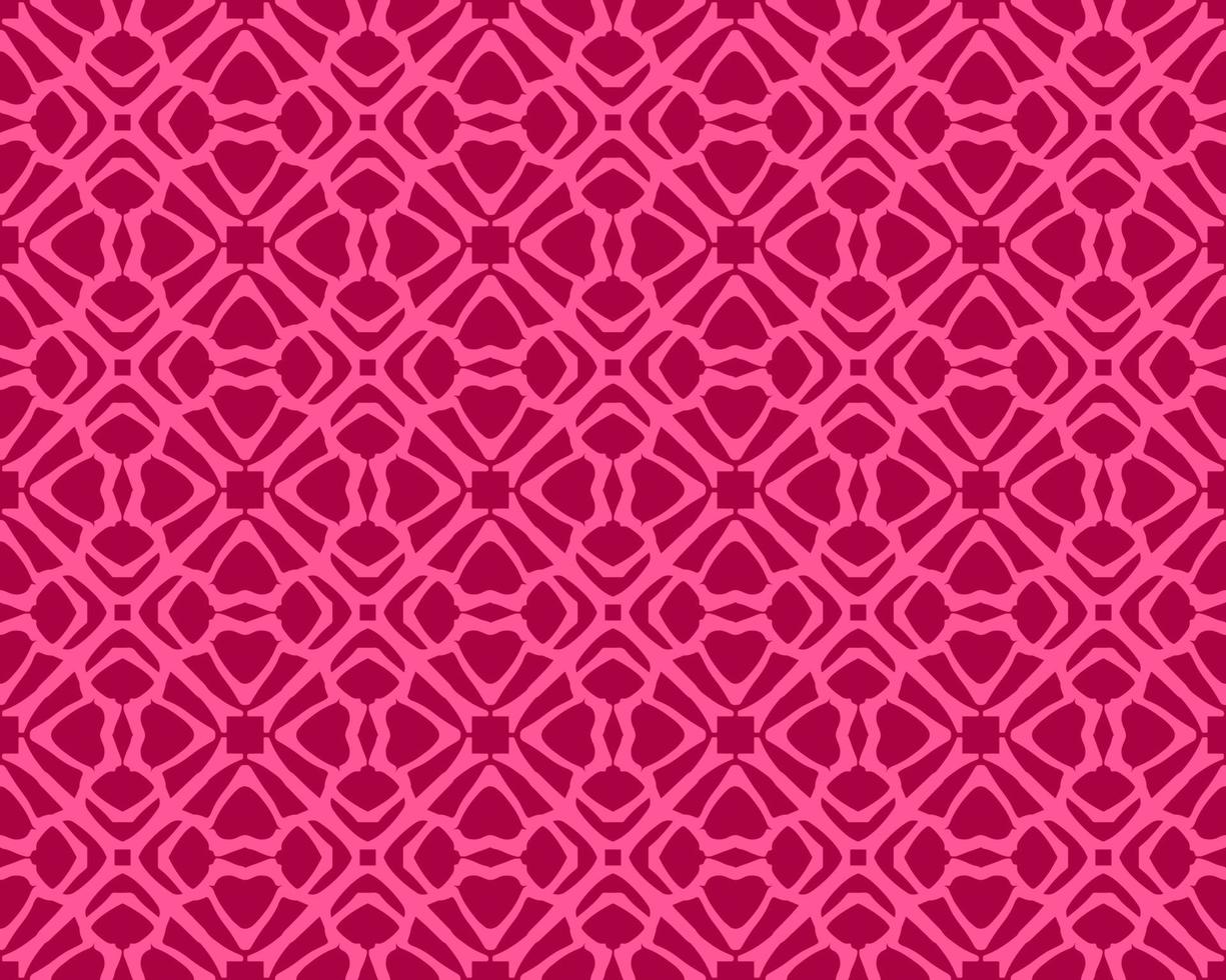 Pink Geometric Seamless Pattern with Tribal Shape. Pattern designed in Ikat, Aztec, Moroccan, Thai, Luxury Arabic Style. Ideal for Fabric Garment, Ceramics, Wallpaper. Vector Illustration.