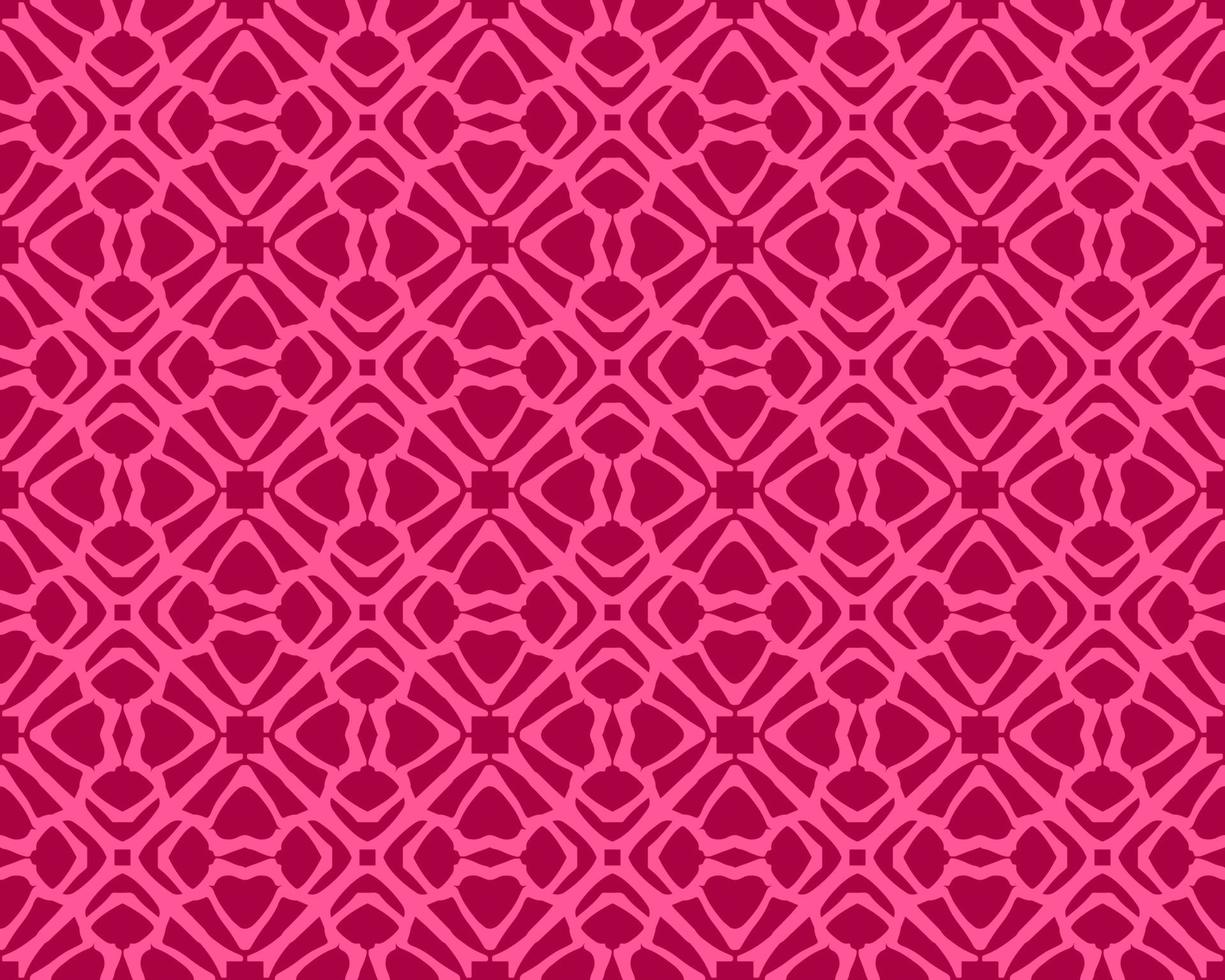 patrón transparente geométrico rosa con forma tribal. patrón diseñado en ikat, azteca, marroquí, tailandés, estilo árabe de lujo. ideal para prendas de tela, cerámica, papel pintado. ilustración vectorial vector