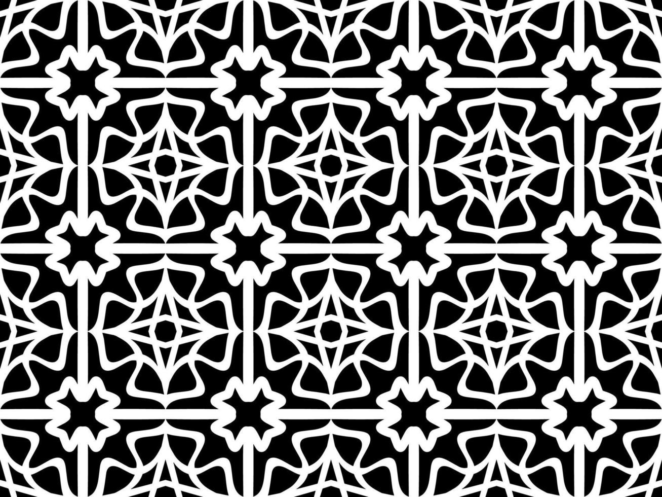 Black and white Seamless pattern. Geometrical Pattern design in Aztec symbols, Ethnic Style, ideal for men shirt, male fashion, kid table cloth, wrapping paper, Wallpaper, backdrop. vector