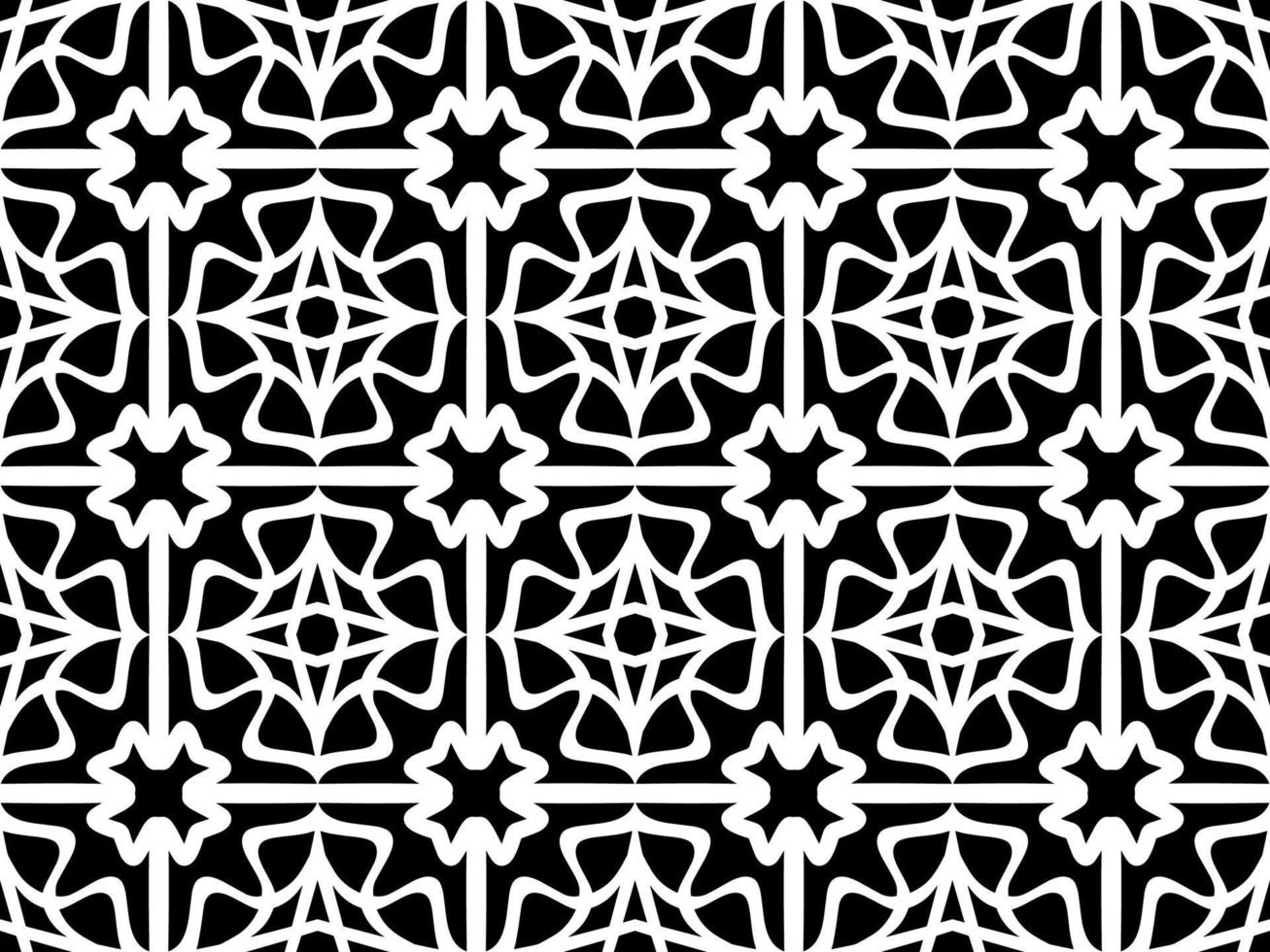 Black and white Seamless pattern. Geometrical Pattern design in Aztec symbols, Ethnic Style, ideal for men shirt, male fashion, kid table cloth, wrapping paper, Wallpaper, backdrop. vector