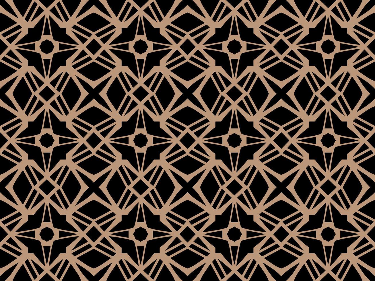 Symmetry Seamless Pattern. Beige and brown color. Luxury Style. Ideal for Fabric Garment, Ceramics, Wallpaper. Vector Illustration.