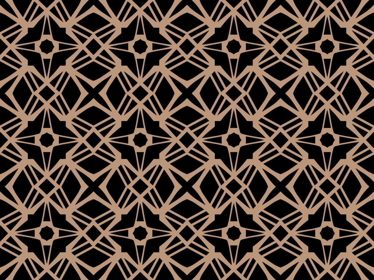 Symmetry Seamless Pattern. Beige and brown color. Luxury Style. Ideal for Fabric Garment, Ceramics, Wallpaper. Vector Illustration.