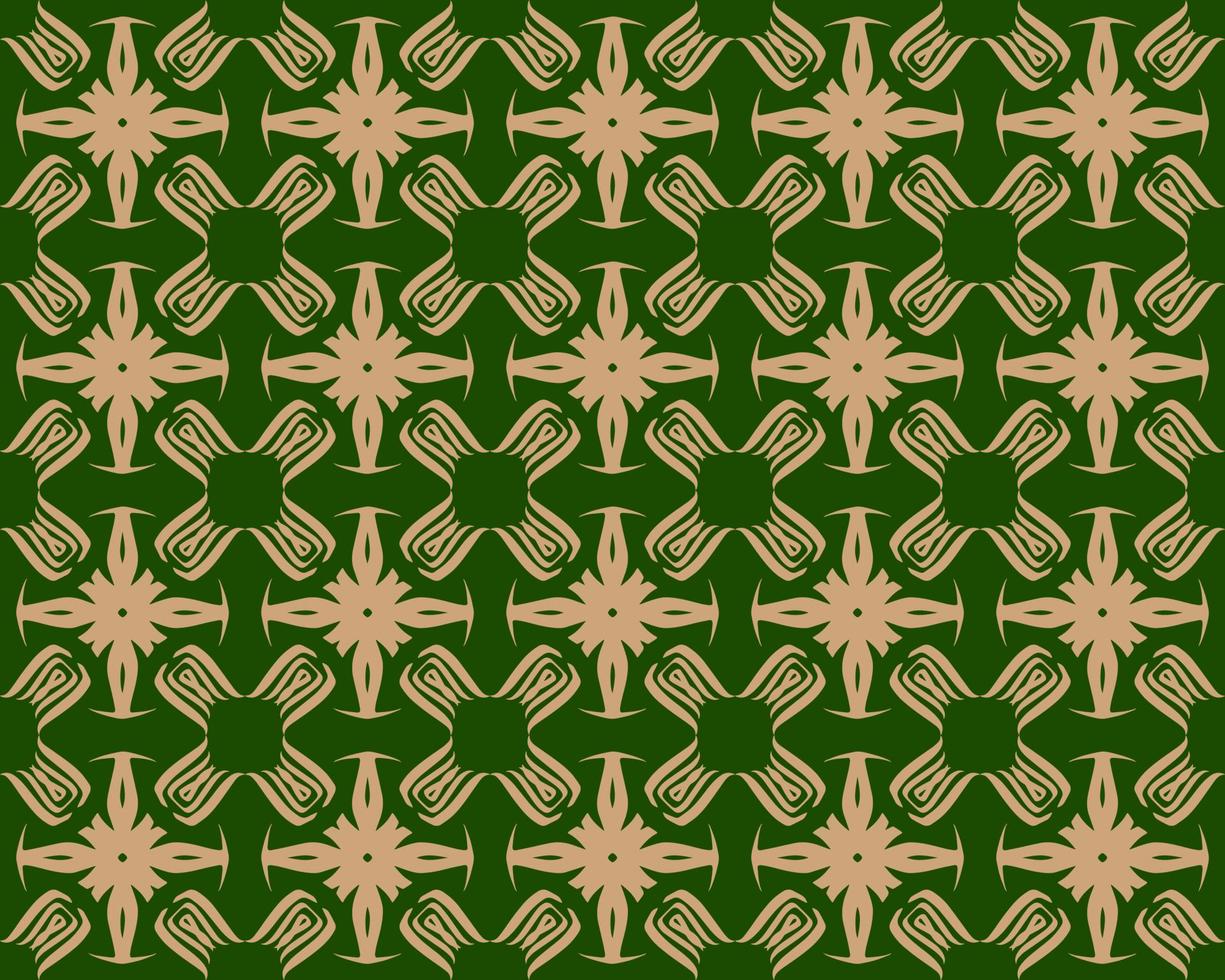 elegante patrón geométrico verde sin fisuras con forma tribal. patrón diseñado en ikat, azteca, marroquí, tailandés, estilo árabe de lujo. ideal para prendas de tela, cerámica, papel pintado. ilustración vectorial vector
