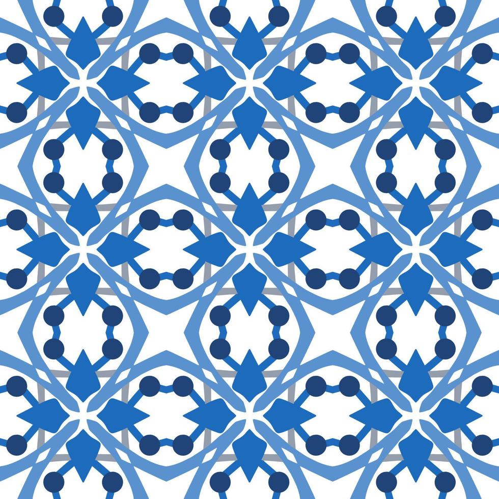 Abstract seamless background. Blue geometrical Pattern design in Aztec symbols, Ethnic Style. Blue embroidered, ideal for men shirt, male fashion, tote, bag, Wallpaper, backdrop. vector