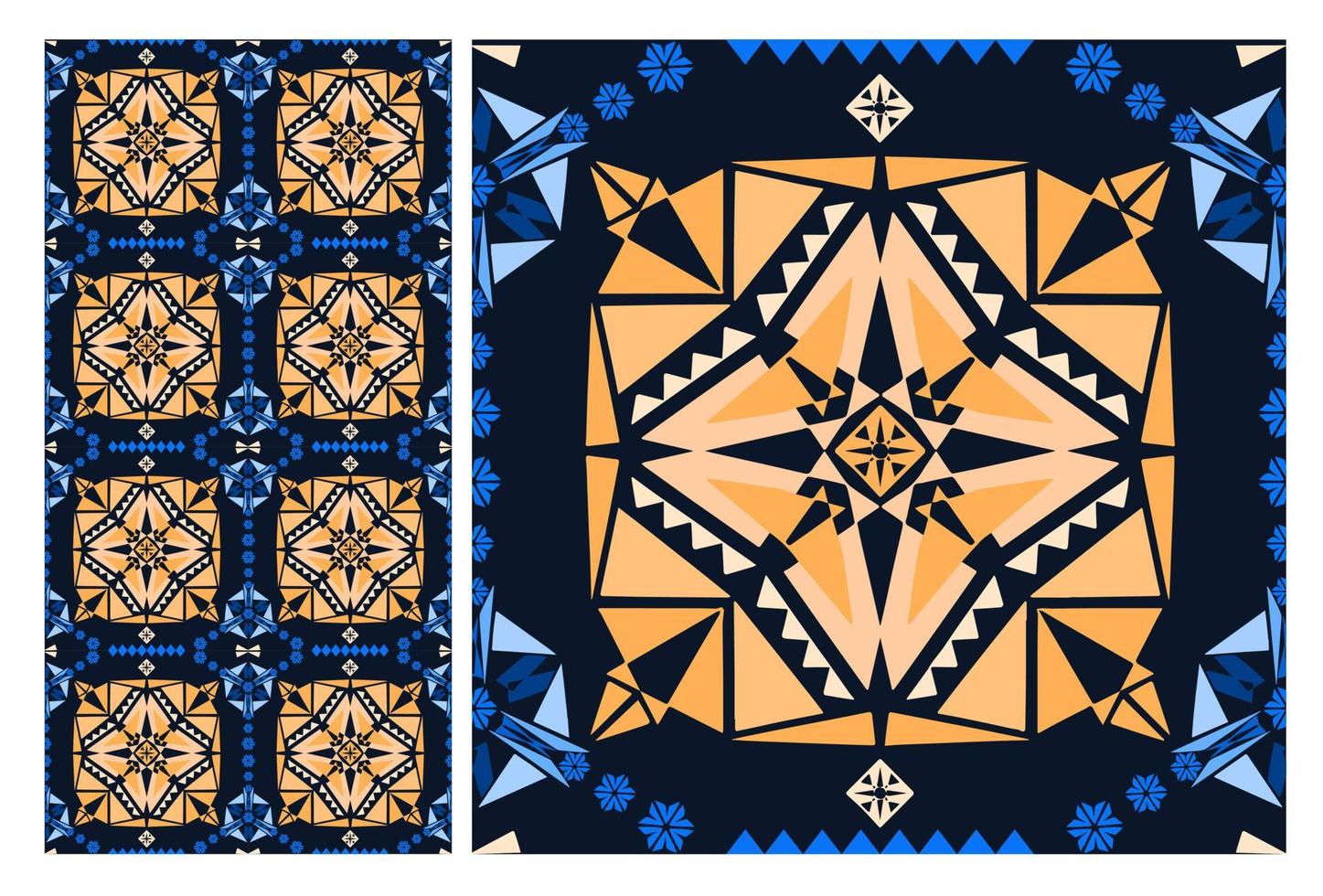 Geometric Seamless Pattern, Floor tiles collection, Modern Cloth Pattern Design, Ikat, Boho, Aztec, Folk, Motif, Gypsy, Arabic, Indian Style, Batak, Tribal Pattern, Ethnic Textile, Wallpaper and tiles vector
