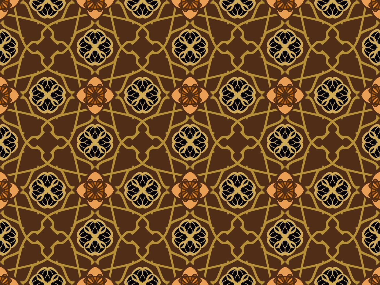 Luxury brown geometric pattern design with tribal shape elements. Ideal for fabric design, paper print and web backdrop. vector