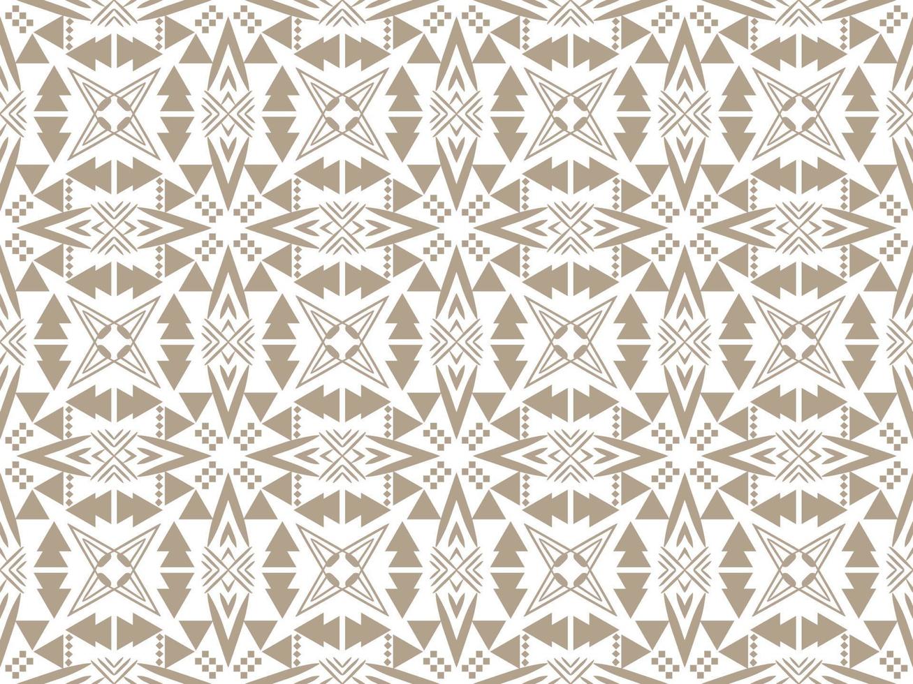 Symmetry Seamless Pattern. Beige and brown color. Luxury Style. Ideal for Fabric Garment, Ceramics, Wallpaper. Vector Illustration.