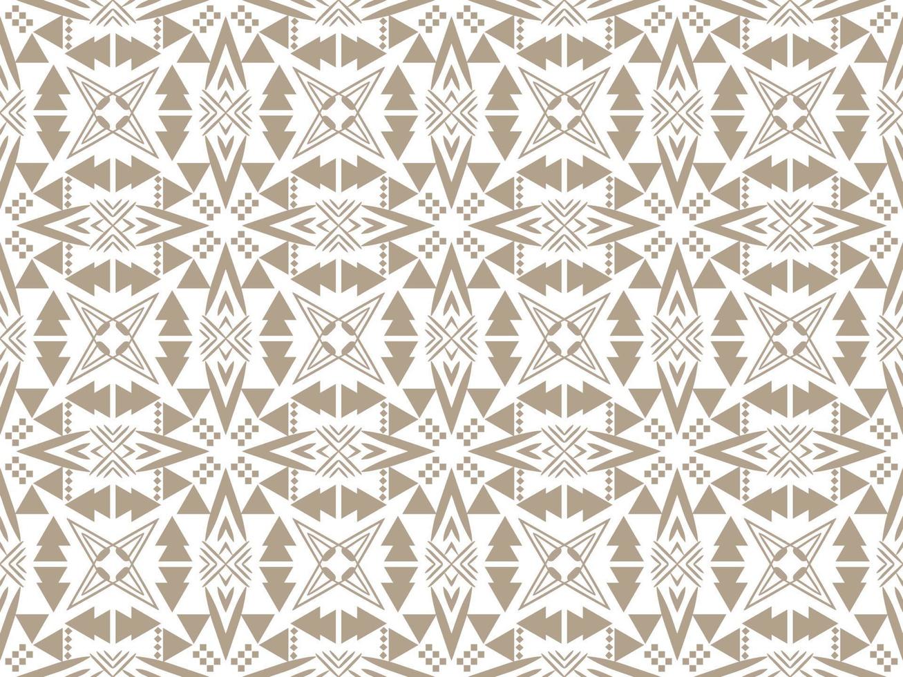 Symmetry Seamless Pattern. Beige and brown color. Luxury Style. Ideal for Fabric Garment, Ceramics, Wallpaper. Vector Illustration.