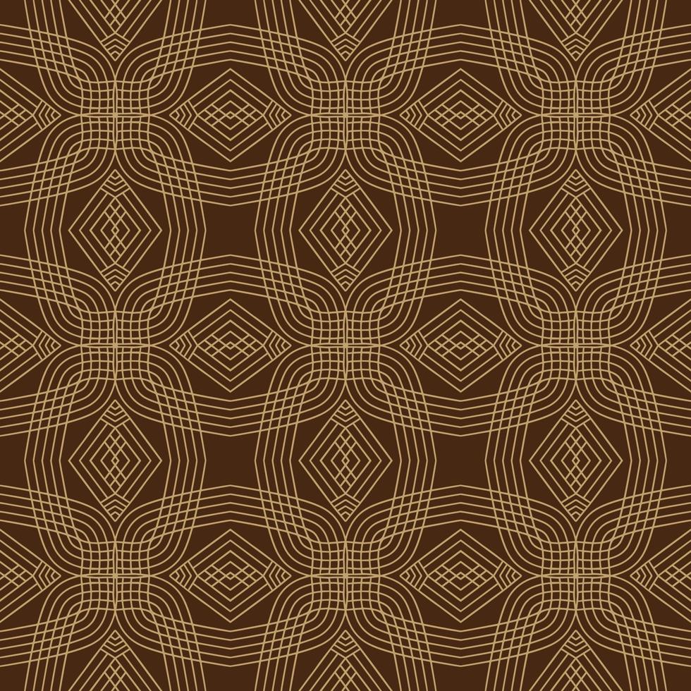 Symmetry Seamless Pattern. Beige and brown color. Luxury Style. Ideal for Fabric Garment, Ceramics, Wallpaper. Vector Illustration.