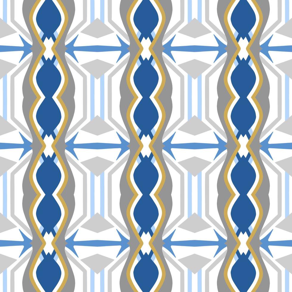 fondo abstracto sin fisuras. diseño de patrones geométricos azules en símbolos aztecas, estilo étnico. bordado azul, ideal para camisa de hombre, moda masculina, tote, bolso, papel pintado, telón de fondo. vector