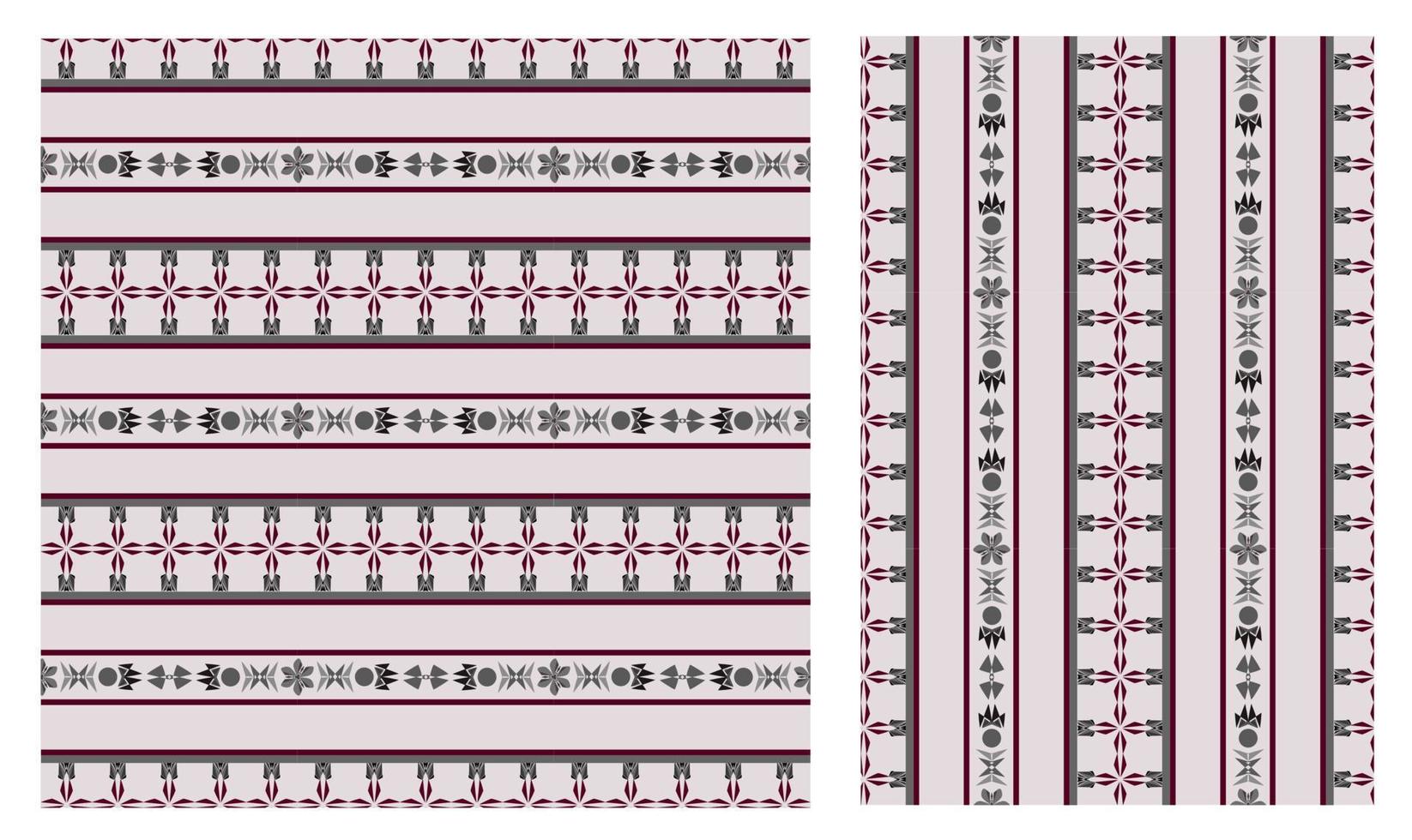 Traditional Ethnic Textile stripes, Ideal for fabric, cloth, paper print, Folk Design, Aztec, Abstract Geometric seamless pattern, Ikat border . vector