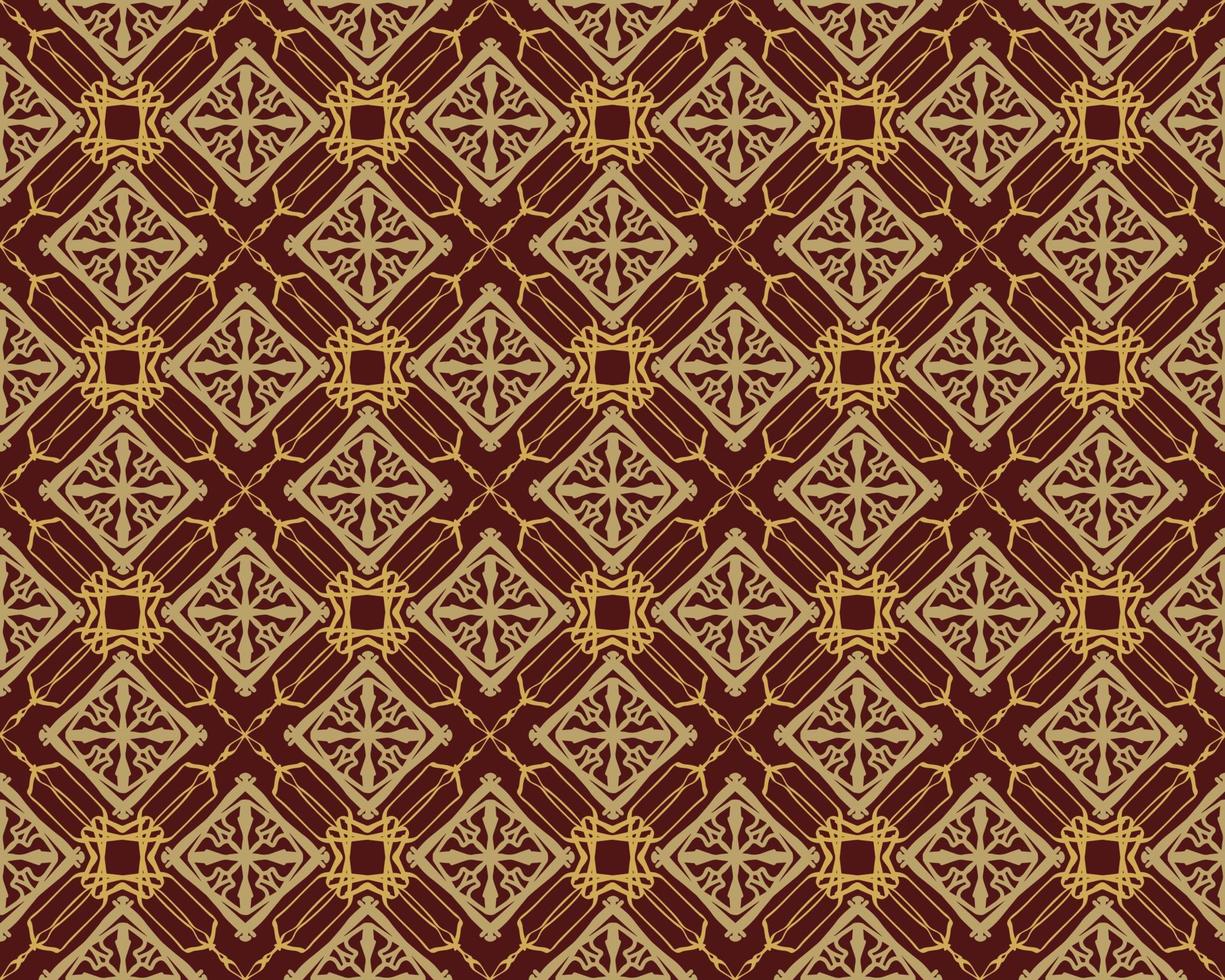 Luxury brown geometric pattern design with tribal shape elements. Ideal for fabric design, paper print and web backdrop. vector